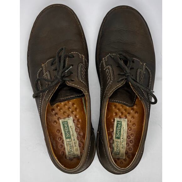 Josef Seibel Men’s Air Massage Nubuck Leather Oxford Lace Comfort Shoes Brown 9 main image 7